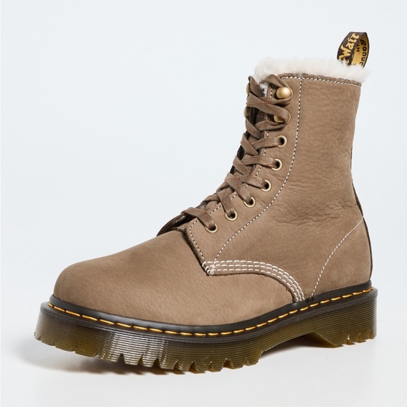 Dr. Martens Shoes - Dr. Martens 1460 Pascal Bex Warmwair Boots Dark Khaki